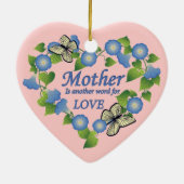 Moederliefdeshart Keramisch Ornament (Achterkant)