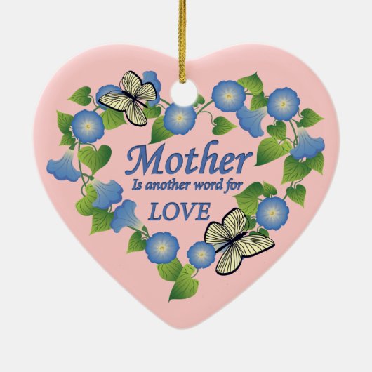 Moederliefdeshart Keramisch Ornament (Achterkant)