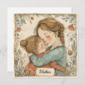 Moederlijke band: liefdevolle wensen feestdagenkaart (Voorkant / Achterkant)