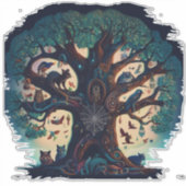 Moederlijke eikenboom van het leven sticker (Voorkant)