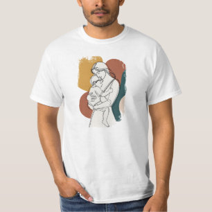 Moederlijke Sereniteit: Een Minimalistische Omarmi T-shirt