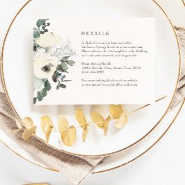 Moederlijke Waterverf Floral Wedding Details Card RSVP Kaartje