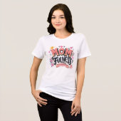 Moederlijkheid Mindful Moederschap Typografie Tri-Blend Shirt (Voorkant volledig)