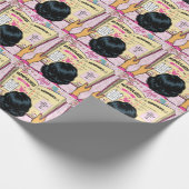 Moederlijkheid Receptenboek Schattige Striptekenin Cadeaupapier (Hoek)