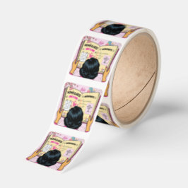 Moederlijkheid Receptenboek Schattige Striptekenin Vierkante Sticker