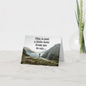 Moederloze Moederdag - Eenvoudige notitie, Mountai Kaart (Voorkant)