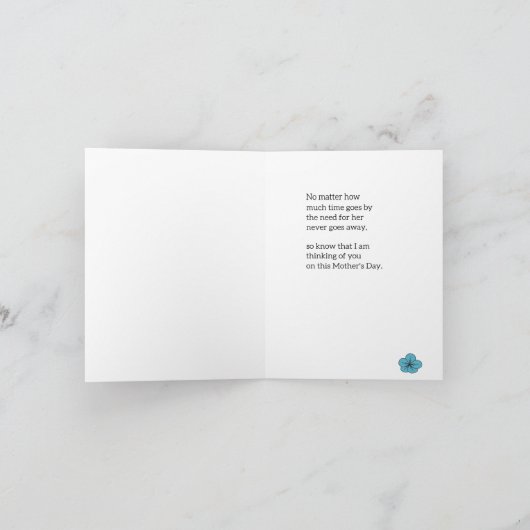 Moederloze Moederdag-Kaart - Gedicht Kaart (Binnen)