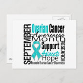 Moedermaand voor ovariumcarcinoom v1 briefkaart (Voorkant / Achterkant)