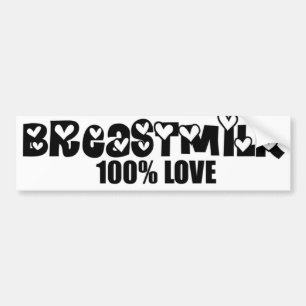 Moedermelk = 100% liefde bumpersticker