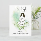 ** Moedermoeder die Baby vasthoudt, verlaat Baby s Kaart (Staand voorkant)