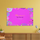 MOEDERNATUUR ZWIRL Bat Mitzvah tekent aan boord Canvas Afdruk (Insitu (Woonkamer))