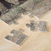 Moederolifant die loopt met olifantenkalf legpuzzel (Zijkant)