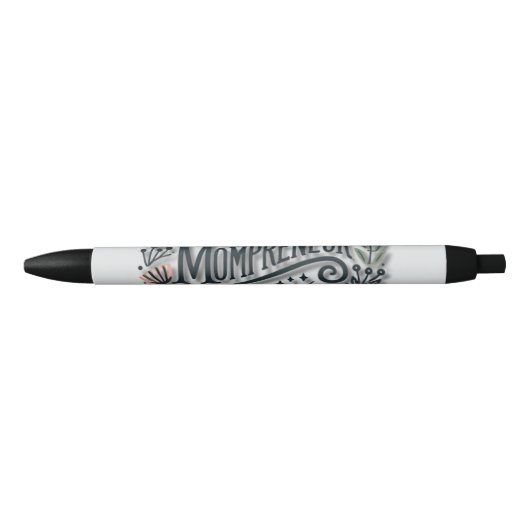 Moederondernemer Thema Zwarte Inkt Pen (Voorkant)