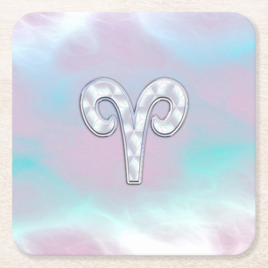 Moederparel Stijl Ram Zodiac Symbool Kartonnen Onderzetters (Voorkant)