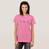Moederroze en Blue Dala Horse T-Shirt (Voorkant volledig)