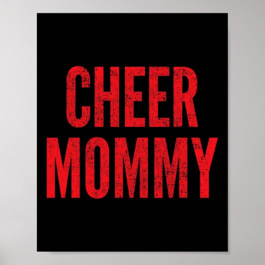 Moeders aanmoedigen Cheerleading Moeder Rode Overe Poster (Voorkant)