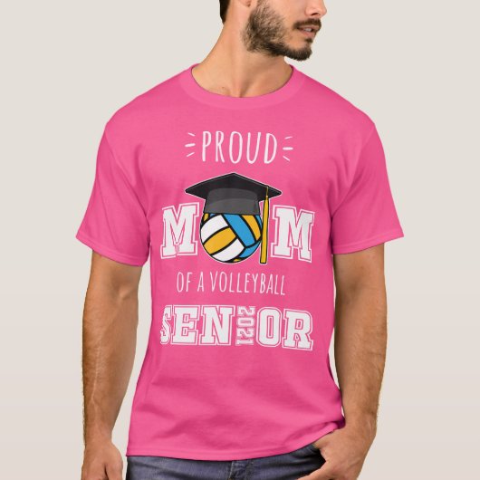 Moeders Afstuderen trotse moeder van een volleybal T-shirt (Voorkant)