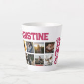 Moeders beste moeder ooit fotocollage latte mok (Voorkant)