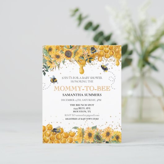 Moeders Bijen Waterverf Zonnebloem Honing (Staand voorkant)