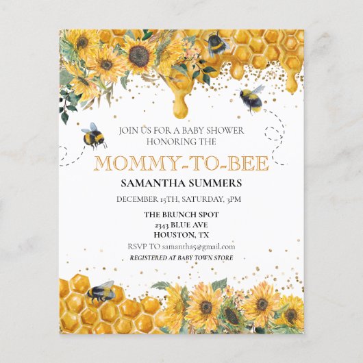 Moeders Bijen Waterverf Zonnebloem Honing (Voorkant)