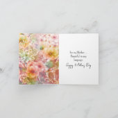 Moeders bloementuin feestdagen kaart (Binnen)