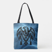 Moeders Bold Eagle op Blue Smoke Grote Schoudertas Tote Bag (Achterkant)