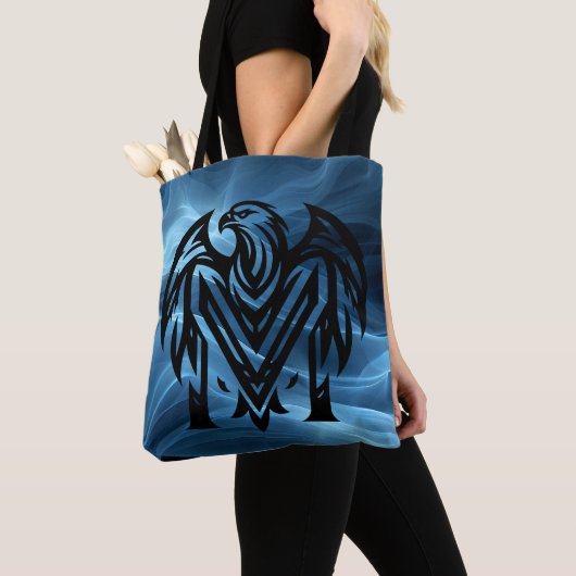 Moeders Bold Eagle op Blue Smoke Grote Schoudertas Tote Bag (Dichtbij)