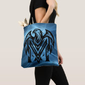 Moeders Bold Eagle op Blue Smoke Large Shoulder Ta Tote Bag (Dichtbij)