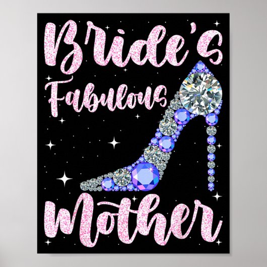 Moeder's bruid bruiloft feestelijke trouwerij getr poster (Voorkant)