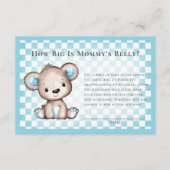 Moeders buik grootte schattig Beer picknick Baby s Informatiekaartje (Voorkant)