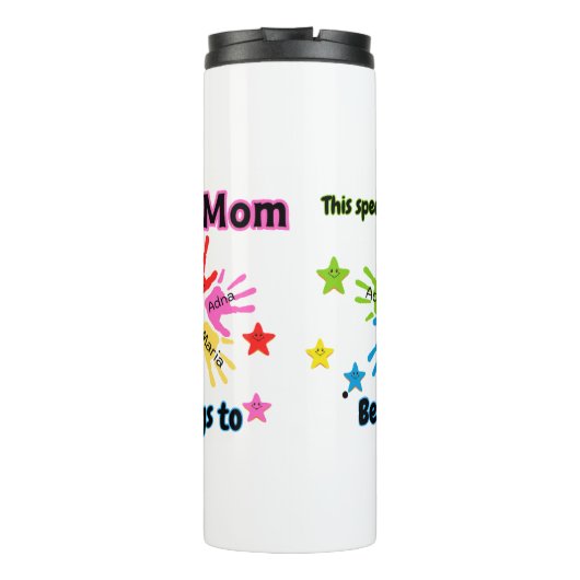 Moeders cadeau, thermosbeker (Achterkant)