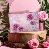 Moeder's Cerise Roze Glans Roos Make-up Cosmetisch Etui