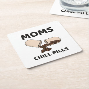 Moeders Chill Pillen Koffieboon Capsule Kartonnen Onderzetters