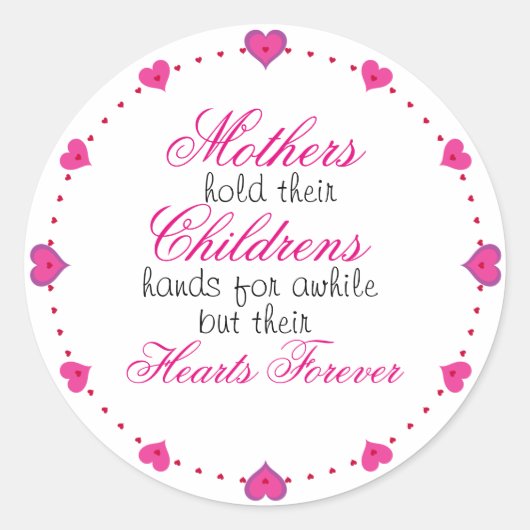 Moeders Citaat Ronde Sticker (Voorkant)