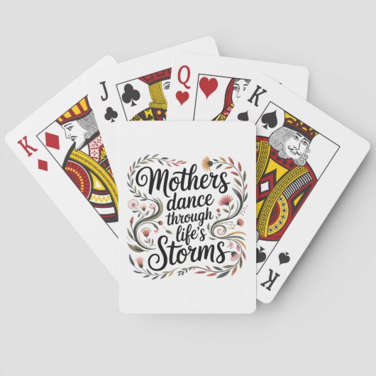 Moeders dansen door de stormen van het leven pokerkaarten (Achterkant)