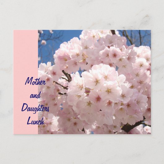 Moeders & Daughters Lunch! Aankondiging van uitnod (Voorkant)