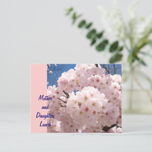 Moeders & Daughters Lunch! Aankondiging van uitnod (Staand voorkant)