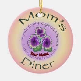 Moeders Diner aangepaste naam Keramisch Ornament
