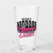 Moeder's Diner Aangepaste Naam Nep Neon 50's Klass Glas (Voorkant)