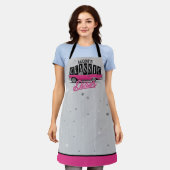 Moeder's Diner Aangepaste Naam Nep Neon 50's Klass Schort (Gedragen)