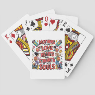 Moeders dragen kracht in hun ziel pokerkaarten