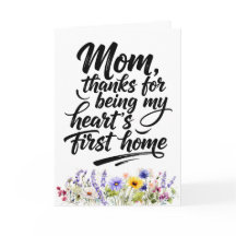 Moeders eerste thuis aquarel wilde bloem