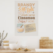 Moeder's eierpunch recept poster (Keuken)