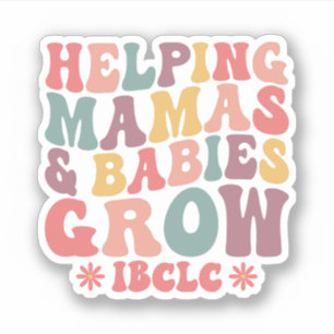 Moeders en baby's helpen bij het kweken van Schatt Sticker