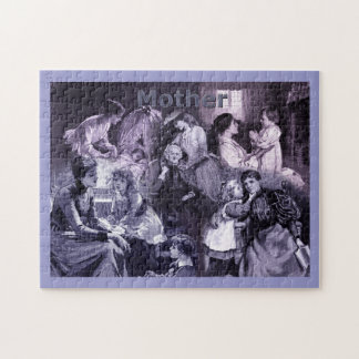  moeders en kinderen Collage Legpuzzel
