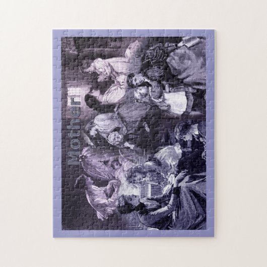  moeders en kinderen Collage Legpuzzel (Verticaal)
