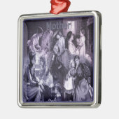  moeders en kinderen Collage Metalen Ornament (Links)