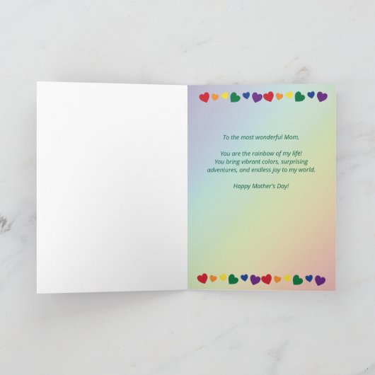 Moeders en Regenbogen Moederdag Kaart (Binnen)
