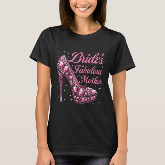 Moeder's Fabulous Bride Happy Wedding Dag T-shirt (Voorkant)