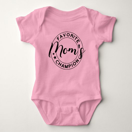 Moeders Favoriete Champion Roze Romper (Voorkant)